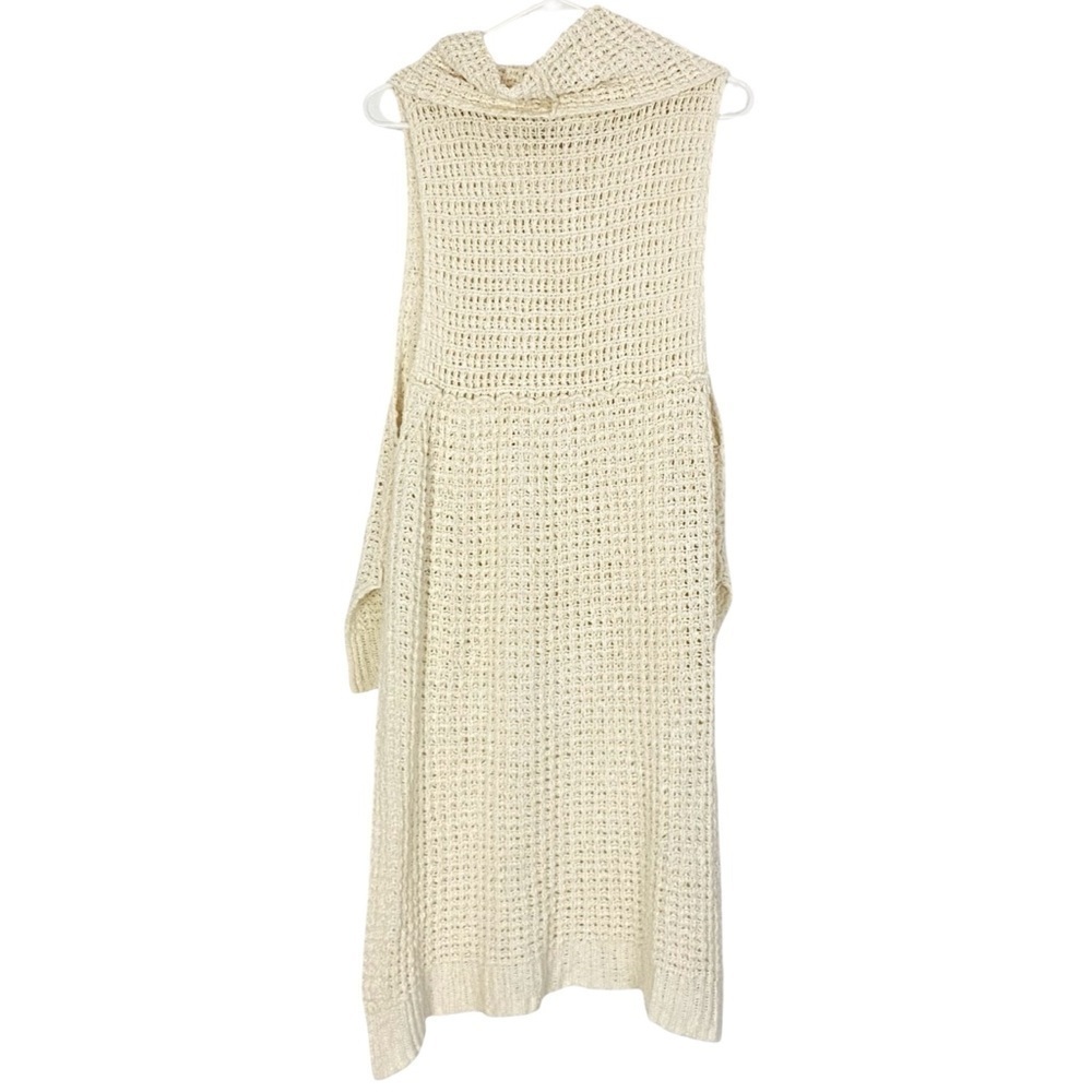 Free People Sweater Womens Size Small Skyscraper Sleeveless Turtleneck Cream - Picture 2 of 13
